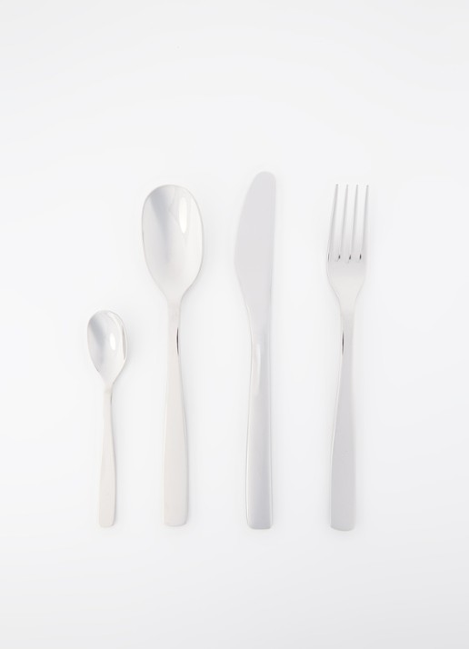 Alessi KnifeForkSpoon bestekset 24-delig - voorkant 2 zilver