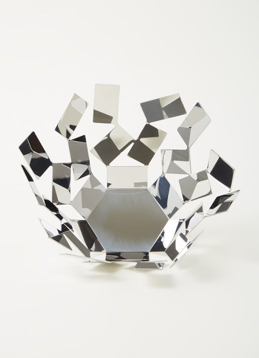 Alessi La Stanza dello Scirocco fruitschaal 27 cm - detail 3 zilver