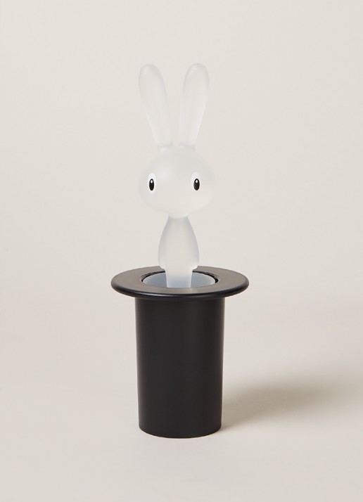 Alessi Magic Bunny tandenstokerhouder 14 cm - voorkant 2 zwart