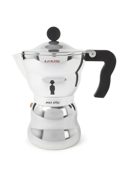 Alessi Moka koffiemaker  - voorkant 2 zilver