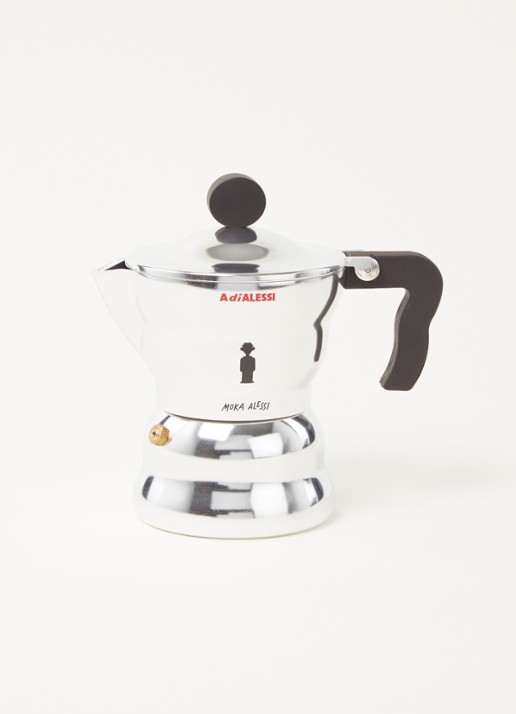 Alessi Moka koffiemaker  - voorkant 2 zilver