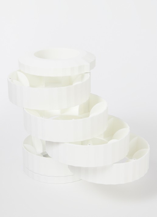 Alessi Plissé koffiecapsule houder 23,7 cm - voorkant 2 wit