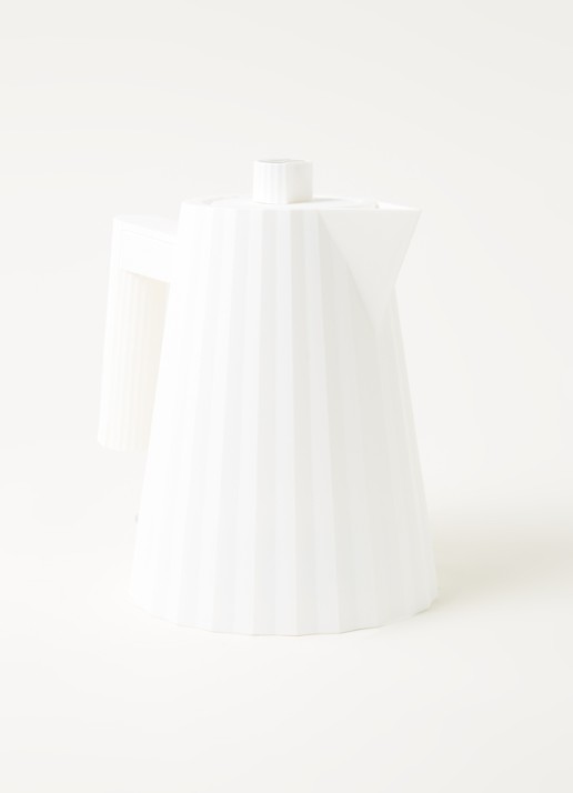 Alessi Plissé waterkoker 1 liter - voorkant 2 wit
