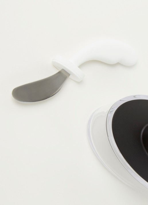 Alessi Ship Shape botervloot 15,5 cm - detail zwart