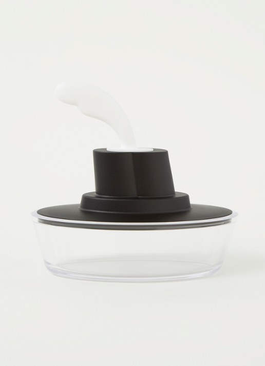 Alessi Ship Shape botervloot 15,5 cm - voorkant 3 zwart