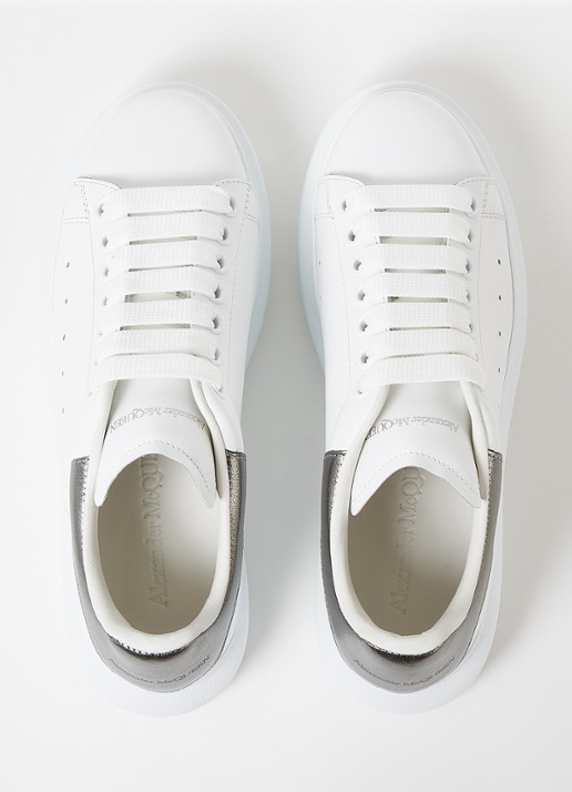 Alexander McQueen Oversized sneaker van kalfsleer - detail 3 wit