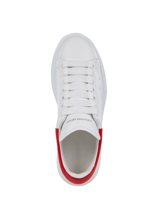 Alexander McQueen Oversized sneaker van kalfsleer - detail 3 wit