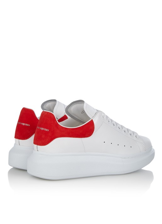 Alexander McQueen Oversized sneaker van kalfsleer - detail 4 wit