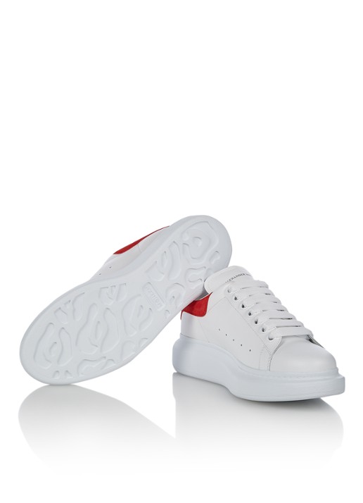Alexander McQueen Oversized sneaker van kalfsleer - detail 5 wit