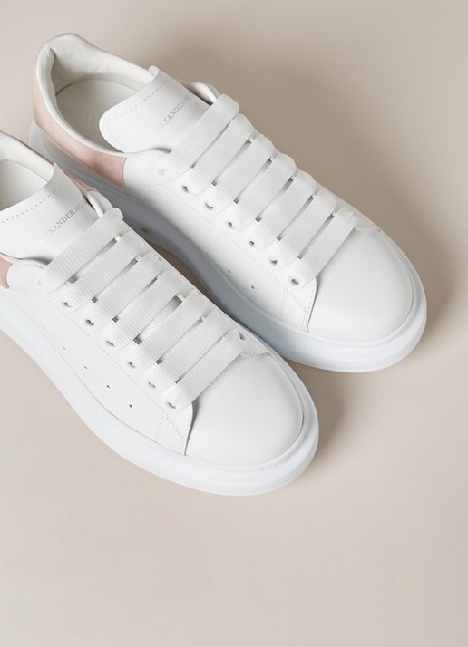 Alexander McQueen Oversized sneaker van kalfsleer - detail 4 wit