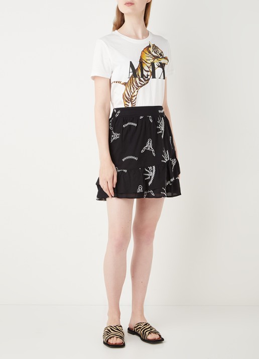 Alix The Label T-shirt met logoprint - voorkant 2 wit