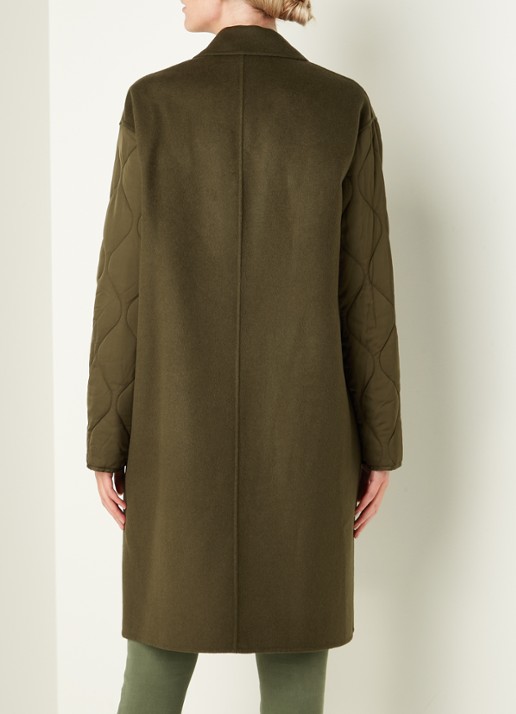 ALLSAINTS Florence mantel in wolblend - achterkant 4 bronsgroen