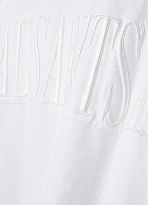ALLSAINTS Talon hoodie met logoborduring en buidelzak - detail wit