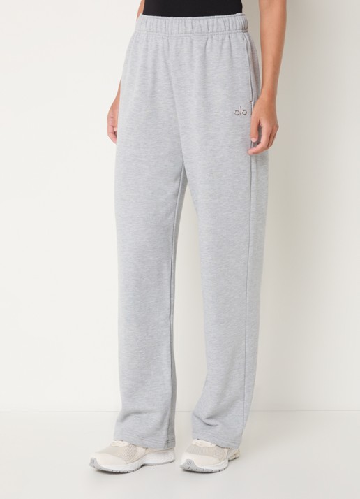 Alo Yoga Accolade high waist loose fit joggingbroek met steekzakken - detail grijs
