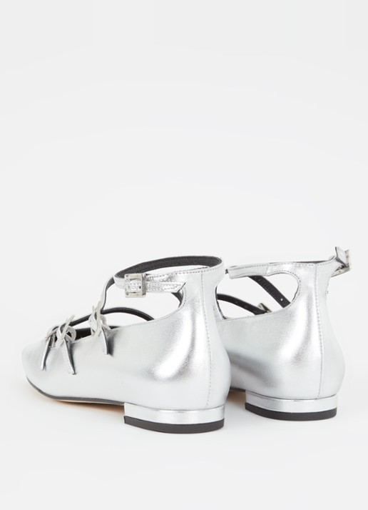 ALOHAS Luke Shimmer ballerina met metallic finish - detail 2 zilver