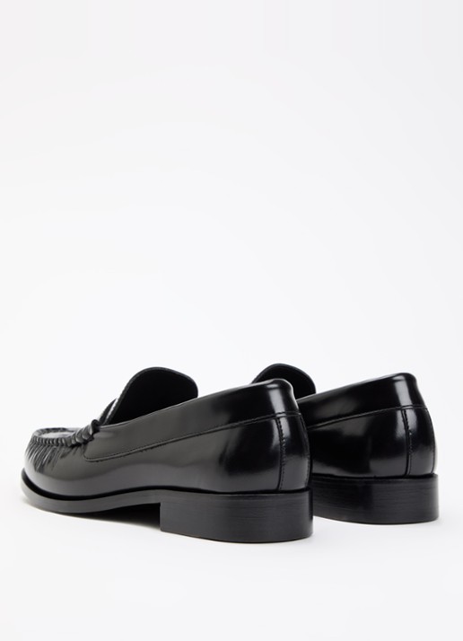 ALOHAS Rivet loafer van leer - achterkant 5 zwart