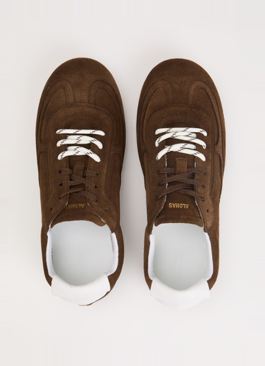 ALOHAS Tb.24 sneaker van suède - detail 4 chocoladebruin