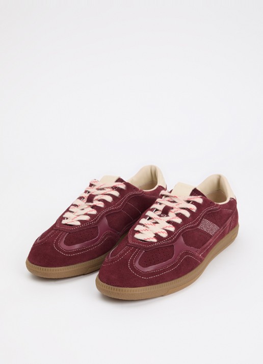 ALOHAS Tb.490 Rife sneaker van suède - detail 2 bordeauxrood