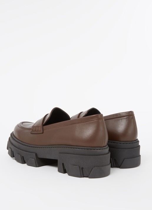 ALOHAS Trailblazer Chunky loafer van leer - detail 2 donkerbruin