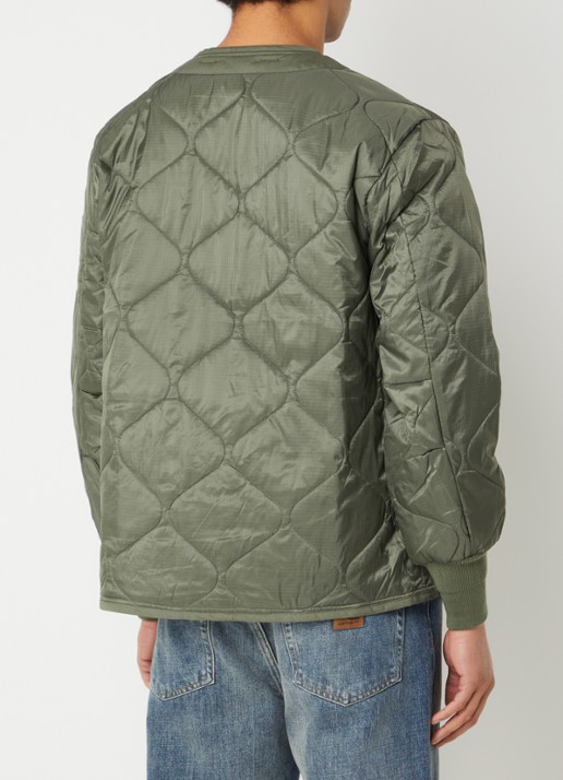 Alpha Industries ALS Liner Heritage gewatteerd jack met opgestikte zakken - achterkant legergroen