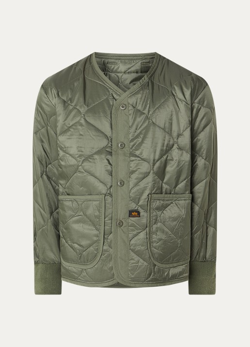 Alpha Industries ALS Liner Heritage gewatteerd jack met opgestikte zakken - voorkant 3 legergroen