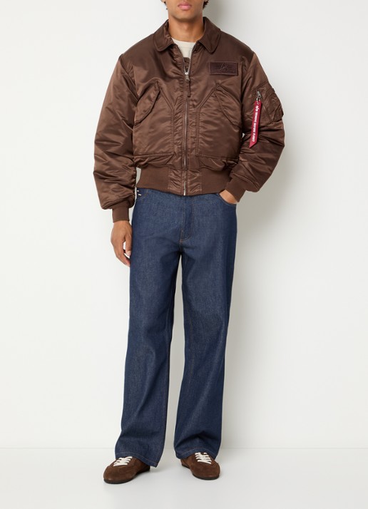 Alpha Industries CWU-45P Heritage gewatteerd bomberjack met opgestikte zakken - voorkant 4 bruin