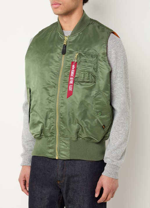 Alpha Industries Ma-1 bodywarmer met klepzakken