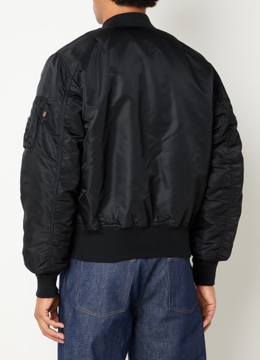 Alpha Industries MA-1 Heritage reversible gewatteerd bomberjack met klepzakken - achterkant 2 zwart