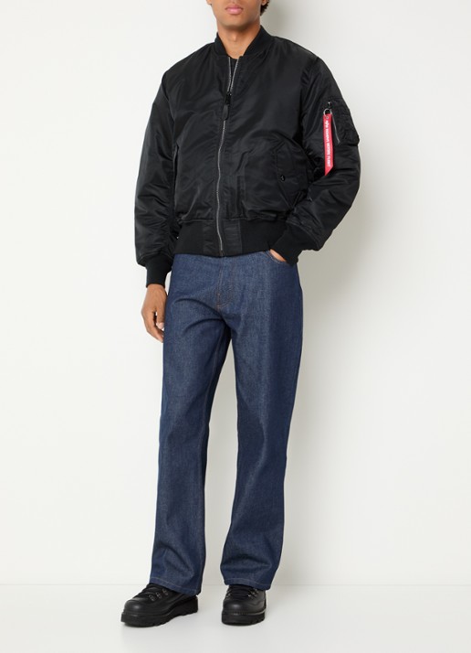Alpha Industries MA-1 Heritage reversible gewatteerd bomberjack met klepzakken - voorkant 5 zwart