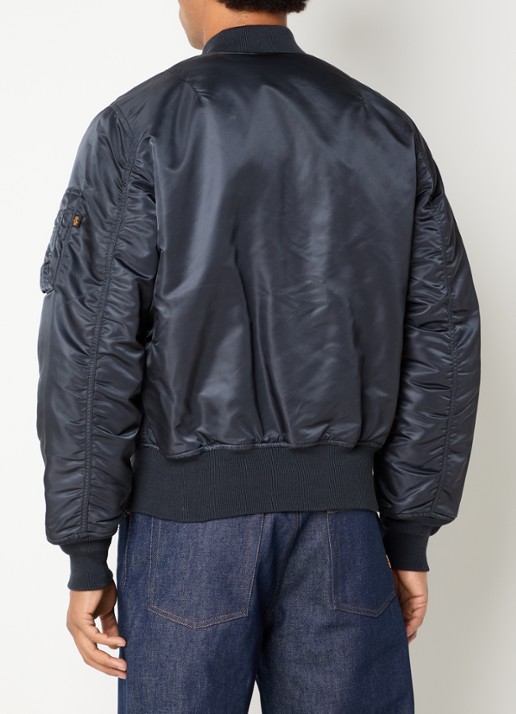 Alpha Industries MA-1 Heritage reversible gewatteerd bomberjack met klepzakken - achterkant 5 antraciet