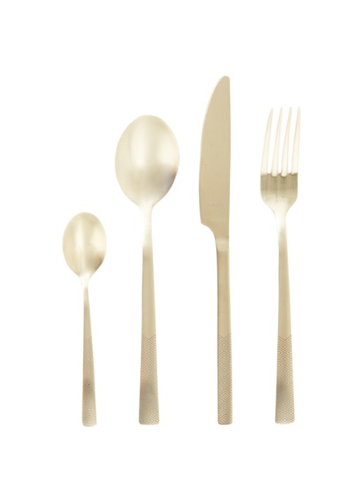 Amefa Manille bestekset 16-delig - voorkant goud