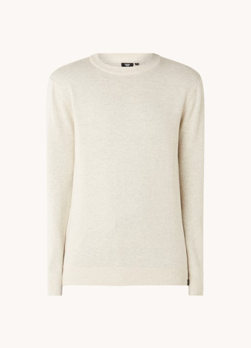 America Today Keith fijngebreide pullover met ronde hals - voorkant beige