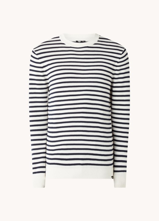 America Today Keith fijngebreide pullover met ronde hals - voorkant wit