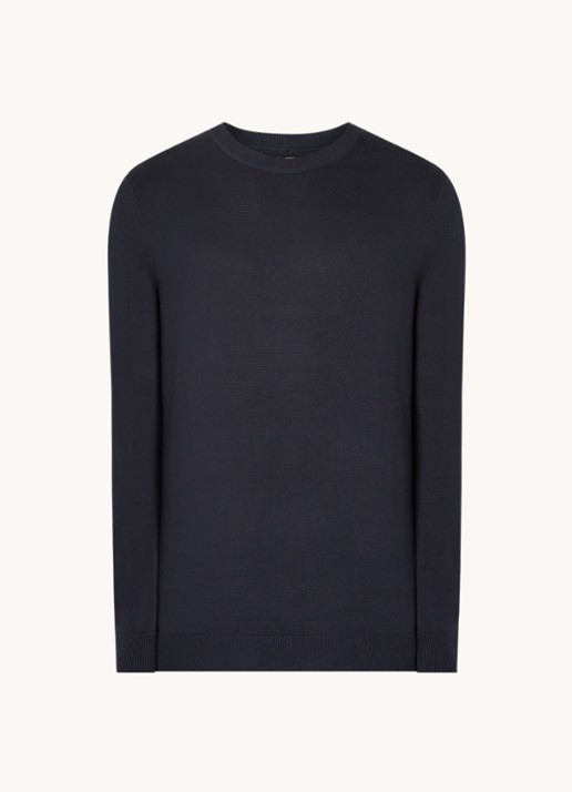 America Today Keith fijngebreide pullover met ronde hals - voorkant blauw