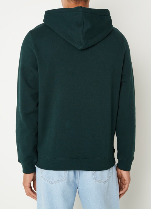 America Today Sanford hoodie met logoborduring - achterkant donkergroen