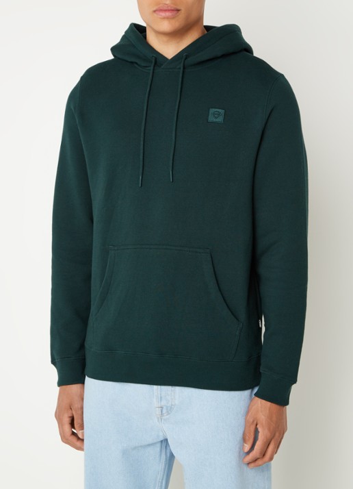 America Today Sanford hoodie met logoborduring - detail 4 donkergroen