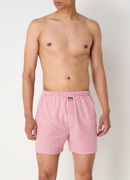 America Today Thomas boxershort met streepprint - voorkant 2 rood