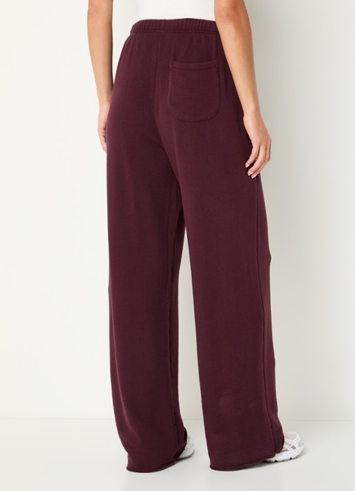 American Vintage Atubaylie high waist loose fit joggingsbroek met steekzakken - achterkant 4 bordeauxrood