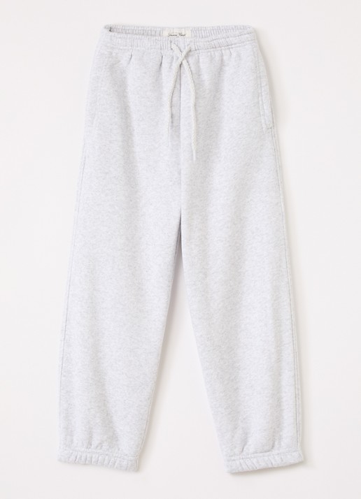 American Vintage Baptown tapered fit joggingbroek met logo - voorkant 2 lichtgrijs