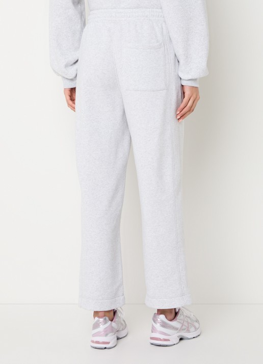 American Vintage Beptowngris high waist loose fit joggingbroek met steekzakken - achterkant grijsmele