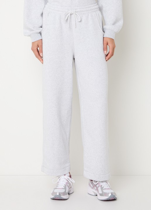 American Vintage Beptowngris high waist loose fit joggingbroek met steekzakken - detail 4 grijsmele