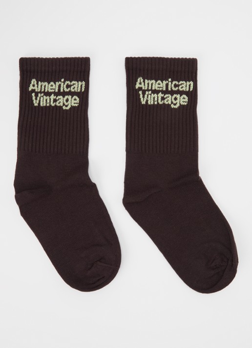 American Vintage Clypsun sokken in wolblend met logo