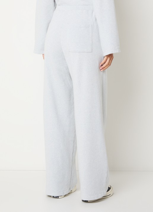 American Vintage Dantown high waist straight fit joggingbroek met steekzakken - achterkant 4 grijsmele