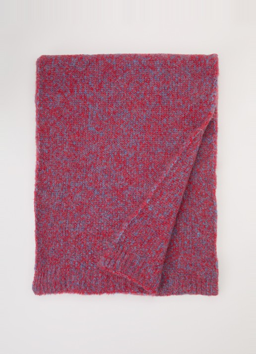 American Vintage East sjaal in alpaca wolblend 180 x 42 cm - voorkant rood