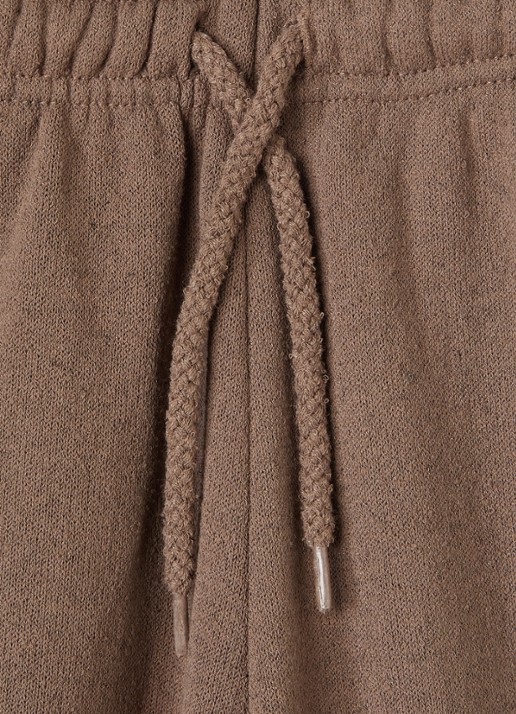 American Vintage Evona straight fit joggingbroek met logo - detail 3 lichtbruin