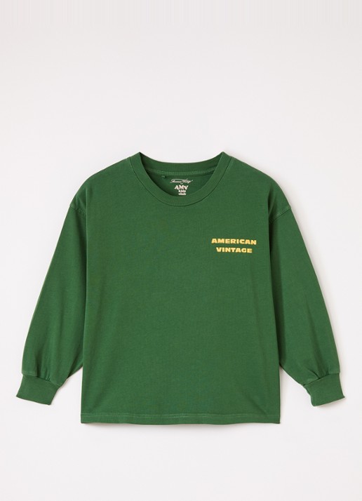 American Vintage Fizvalley longsleeve met logo- en backprint