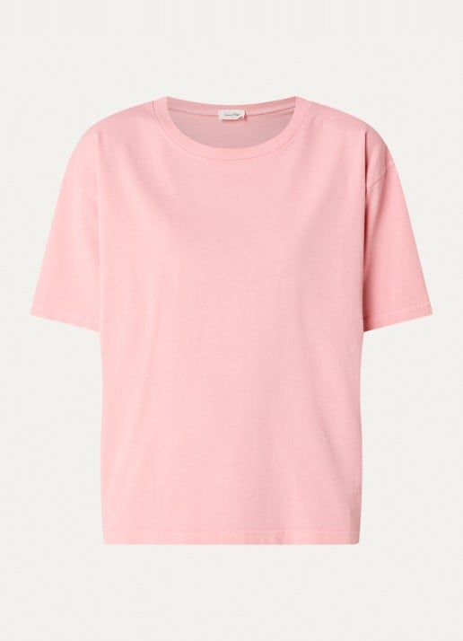 American Vintage Fizvalley T-shirt met ronde hals - voorkant roze
