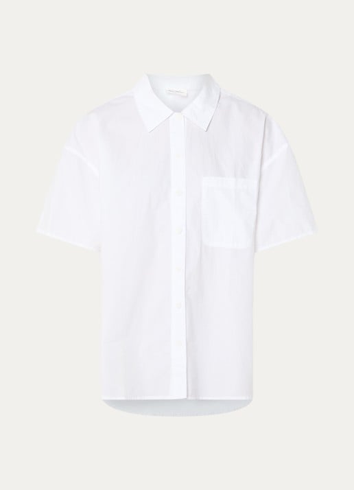 American Vintage Havanarow blouse met borstzak - voorkant 2 wit