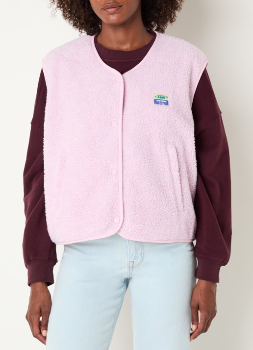 American Vintage Hoktown bodywarmer van imitatiebont met steekzakken