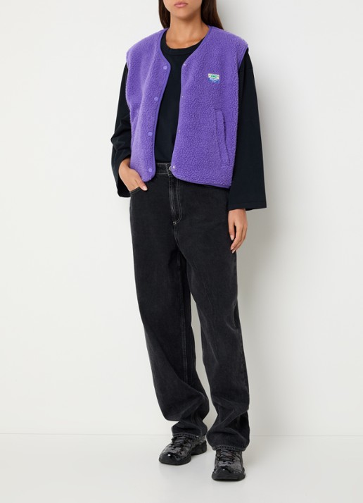 American Vintage Hoktown gilet met steekzakken - voorkant 2 paars
